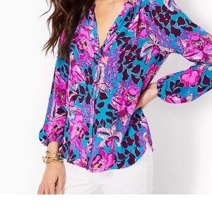 Lilly Pulitzer Elsa XS used Saige Blue Rhapsody Orchid